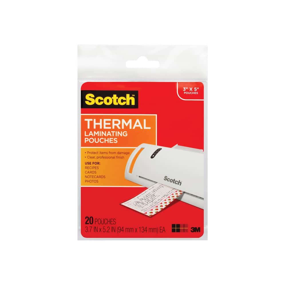 Scotch Thermal Laminating Pouches 3 X 5 Michaels